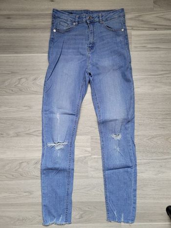 Jean skinny troués bleu clair Tally Weijl