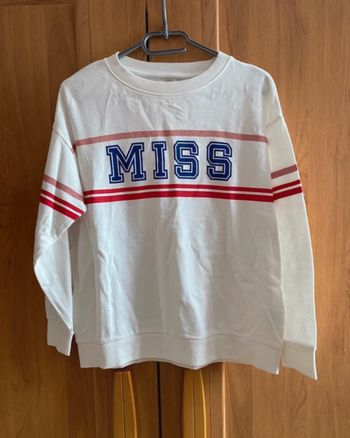 Pull blanc « miss »