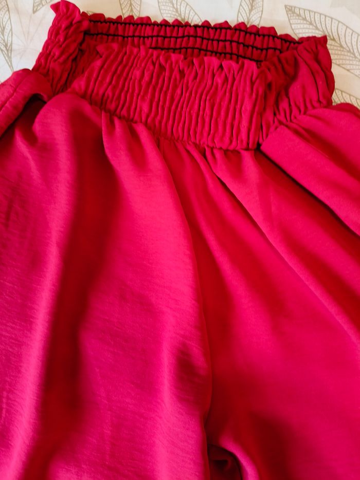 Pantalon rouge jambes larges M - photo numéro 2