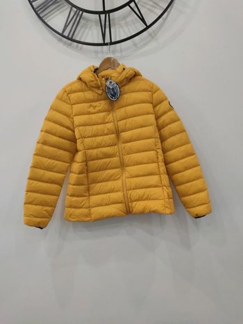 Doudoune plume et duvet jaune hublot taille L neuve