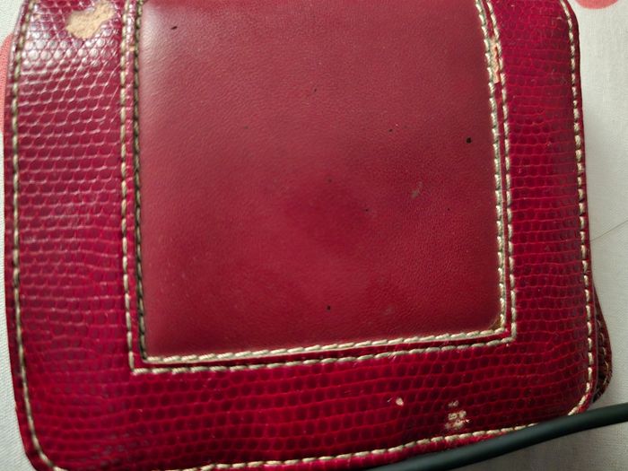 Porte monnaie lancel rouge - photo numéro 2