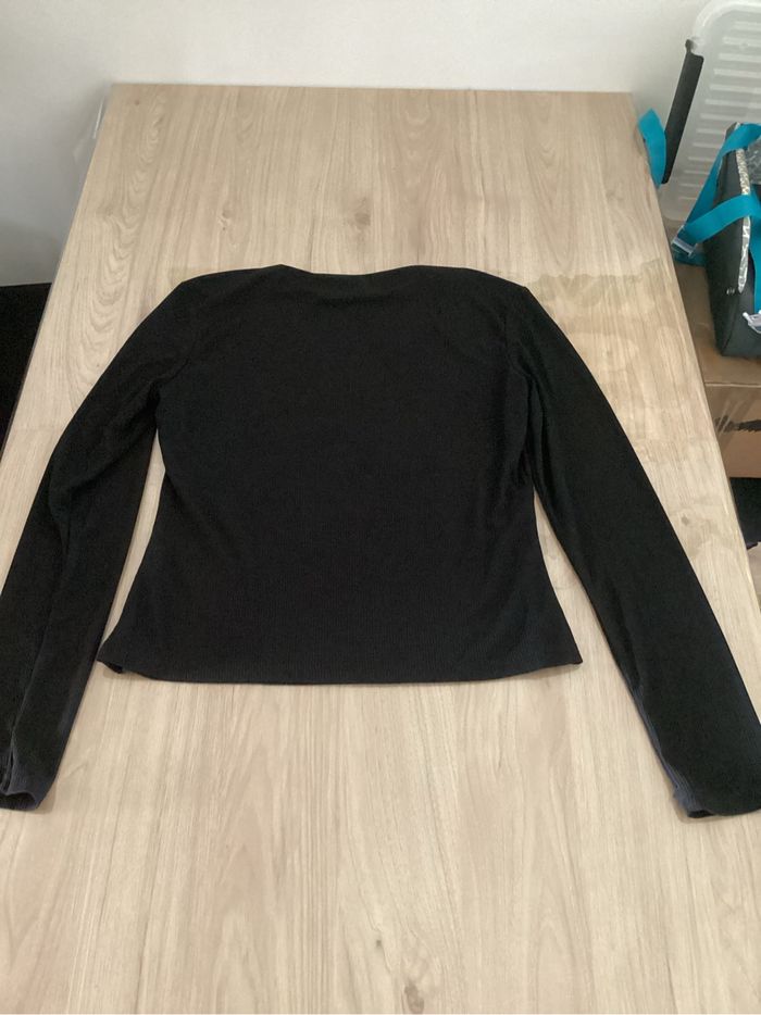 T-shirt manche longue noir - photo numéro 2
