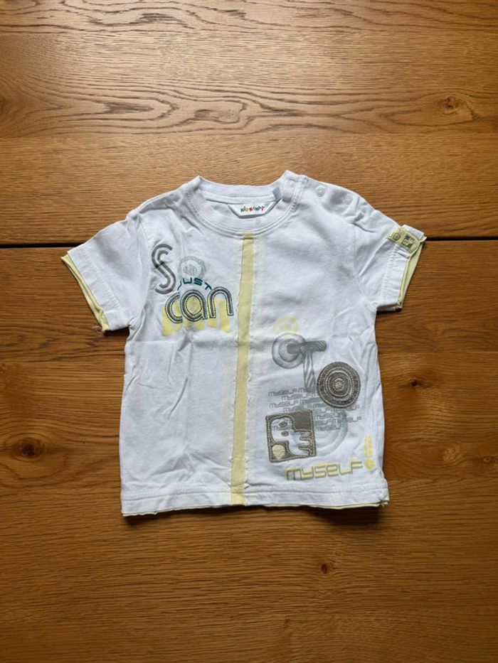 T-shirt Blanc Kid Kanai Bébé 18 Mois Manches Courtes – Très Bon État – Réduction sur Lot