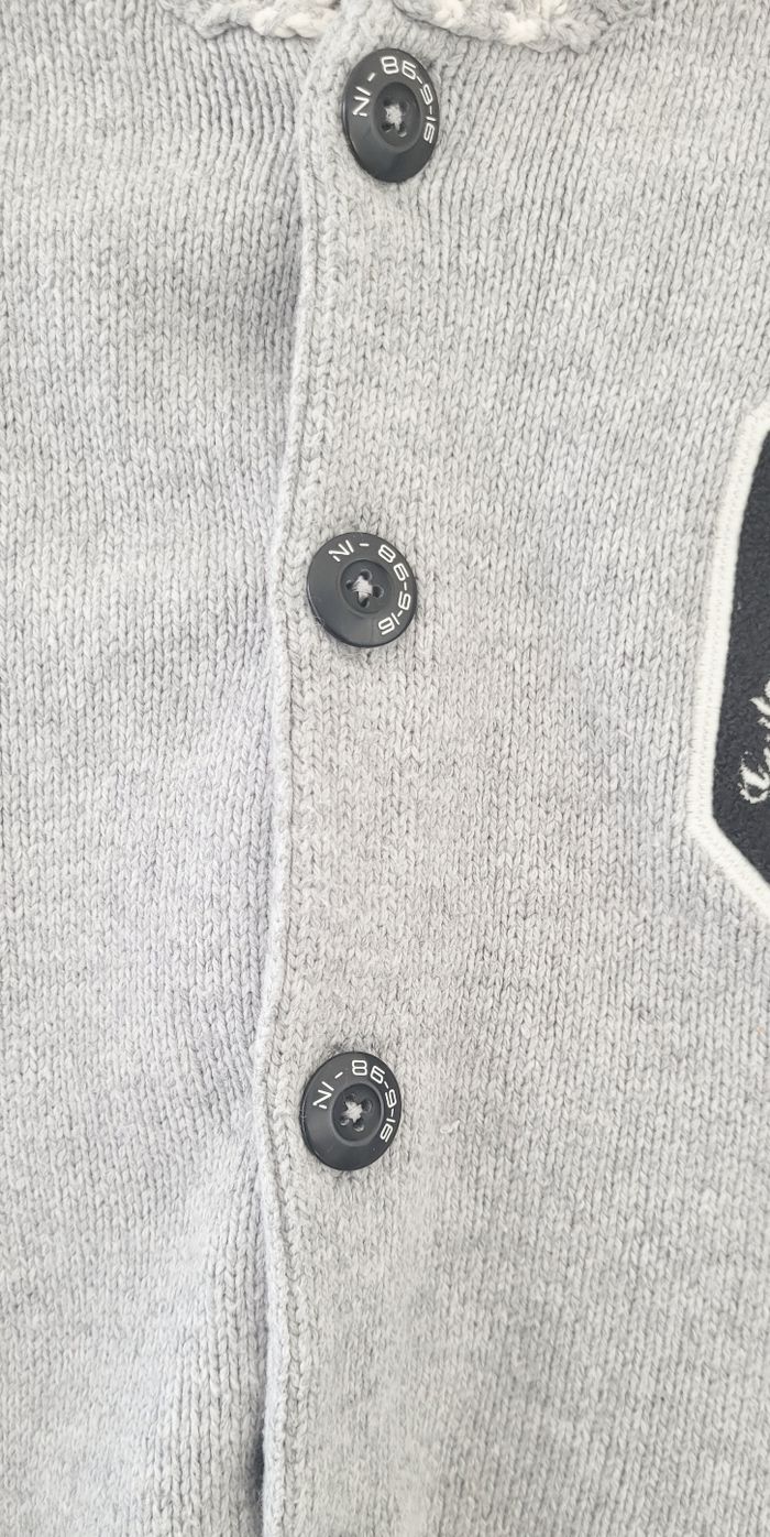 Cardigan épais gris et bleu marine marque Name It - photo numéro 3