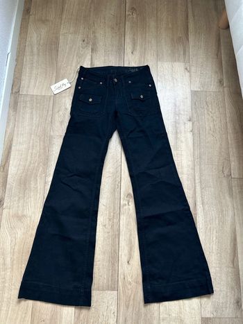 Jean School Rag noir Pris Wide leg W27