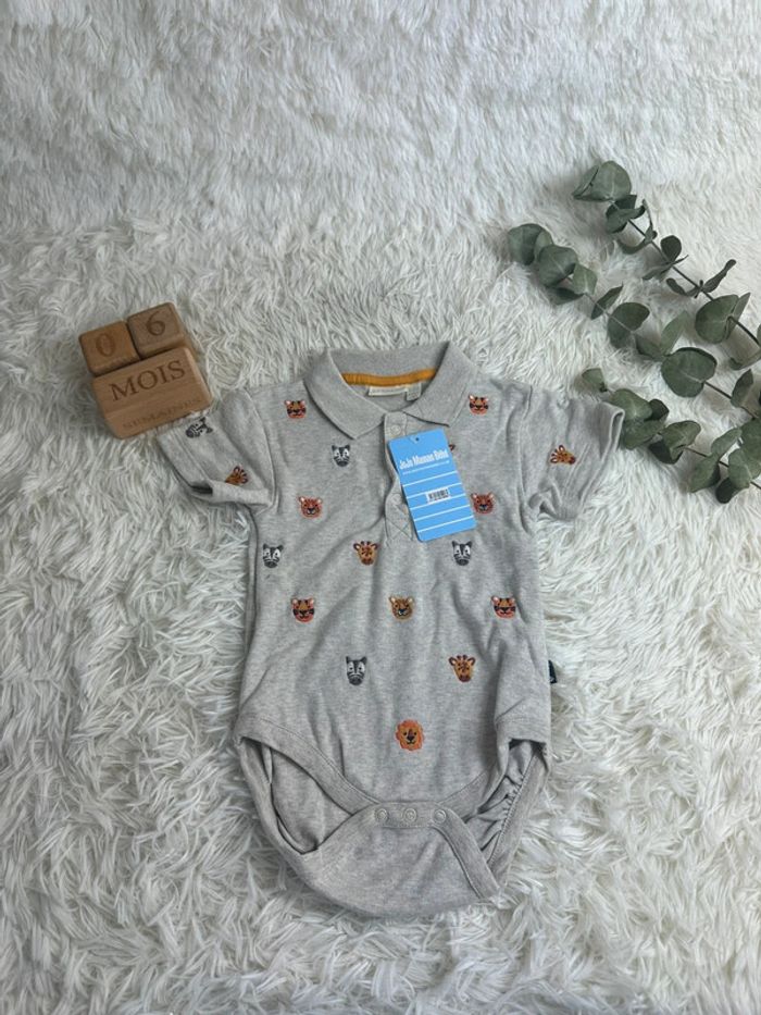 Body gris Jojo Maman bébé taille 6-12 mois