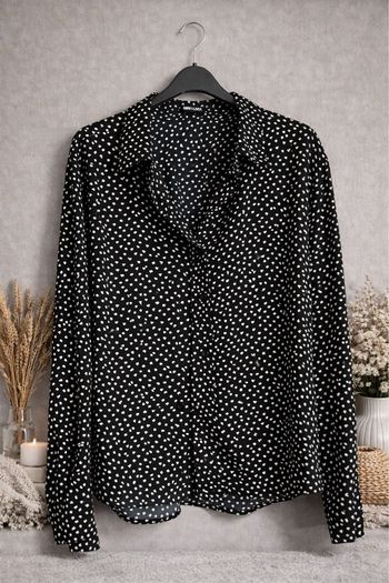 Chemisier type satin femme motifs cœurs T38 sophyline