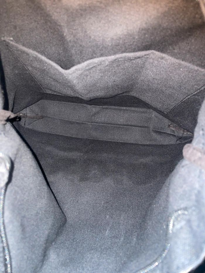 Sac fourre-tout -Tout en Toile à Imprimé noir Grande Capacité. - photo numéro 14