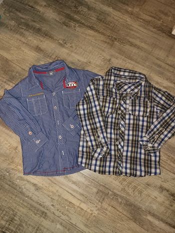 Lot 2 chemises garçon 5 ans même pas peur très bon état