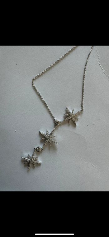 Collier etoile strass meteorites