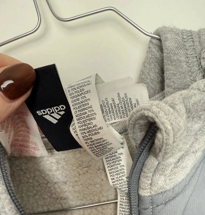 Sweat à capuche Adidas gris garçon taille 11-12 ans - photo numéro 5