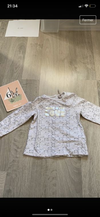 Tee shirt manche longue mixte 6 mois