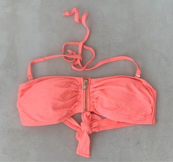 Maillot bandeau corail 38