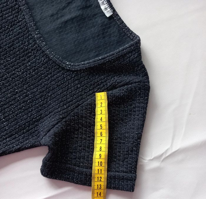Haut manches courtes femme noir brillant taille 38 - photo numéro 7