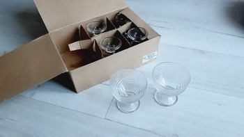 Lot 6 coupes à glace vintage 8  à huit atout coeur