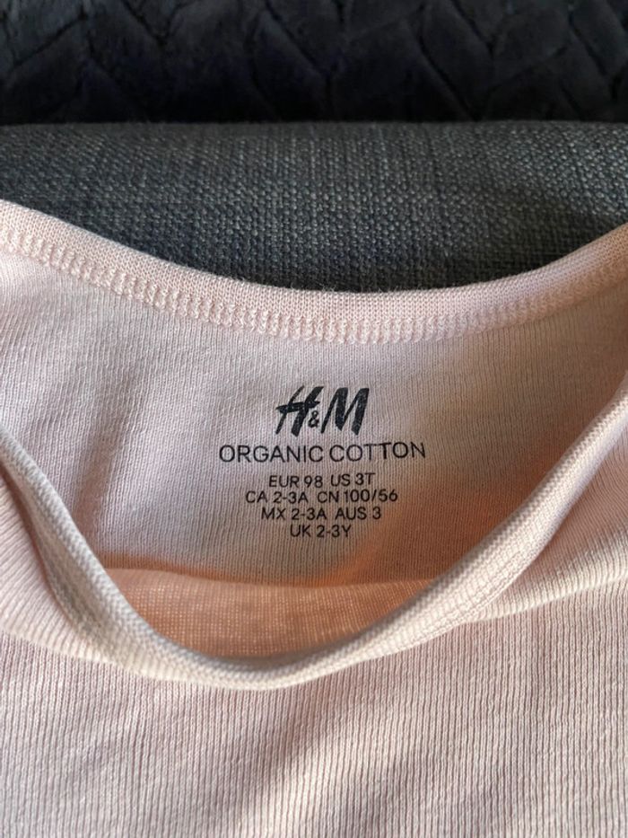 Lot 7 bodies boutchou, H&M, mots d’enfants, fille manches courtes 36m - photo numéro 2