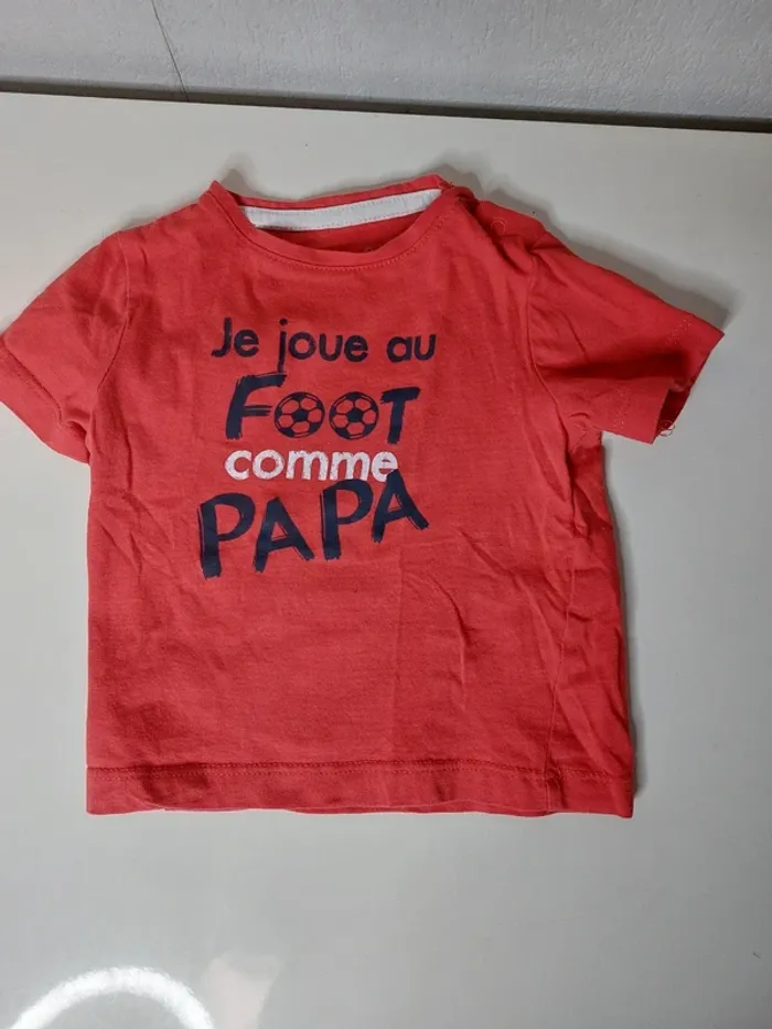 Tee-shirt manche courte rouge"Bébé rêve" - photo numéro 3