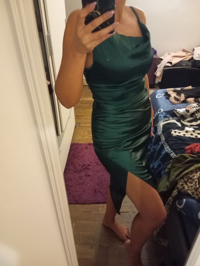 Magnifique robe verte émeraude taille S - photo numéro 8