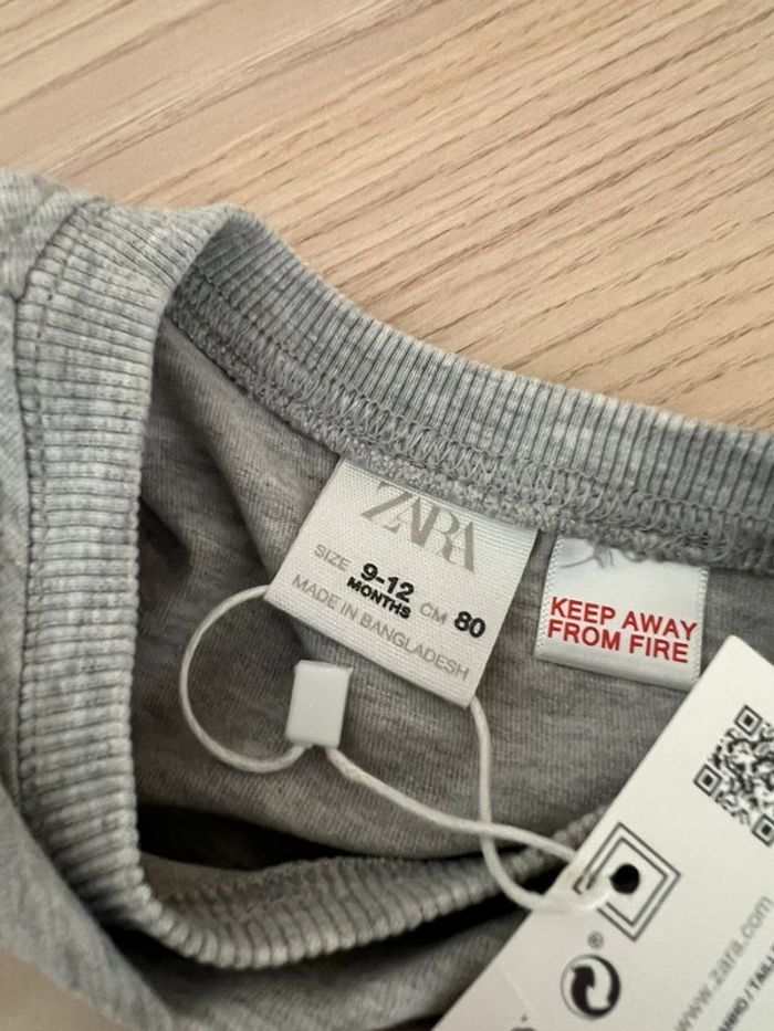 T-shirt university Zara 9-12 mois 80cm - photo numéro 5