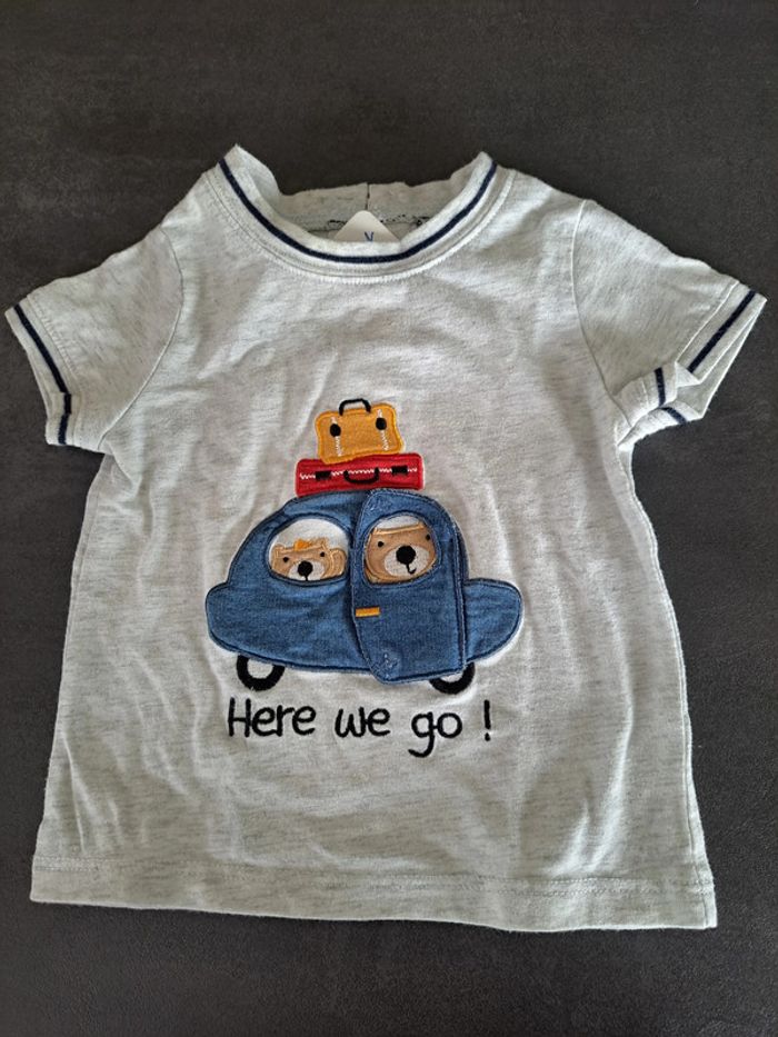 t-shirt voiture oursons 6 mois