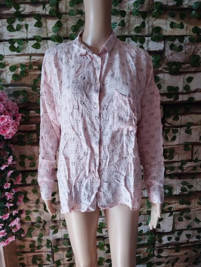 🌸Chemise Petits Chats 🌸Kiabi 🌸Taille 40🌸 - photo numéro 2