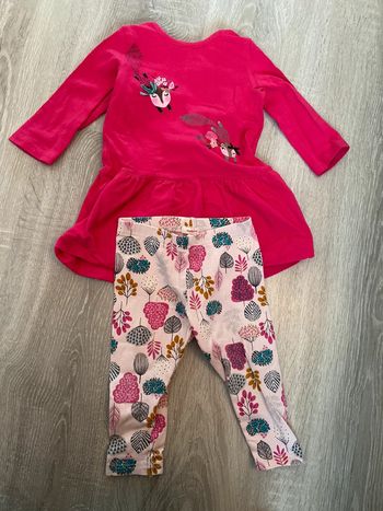Ensemble robe tunique legging neuf catimini 9 mois