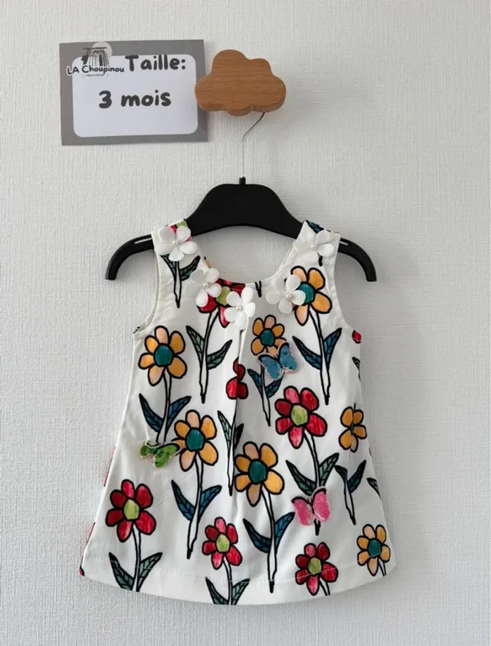 Robe fleurit - taille 6 mois 🌸