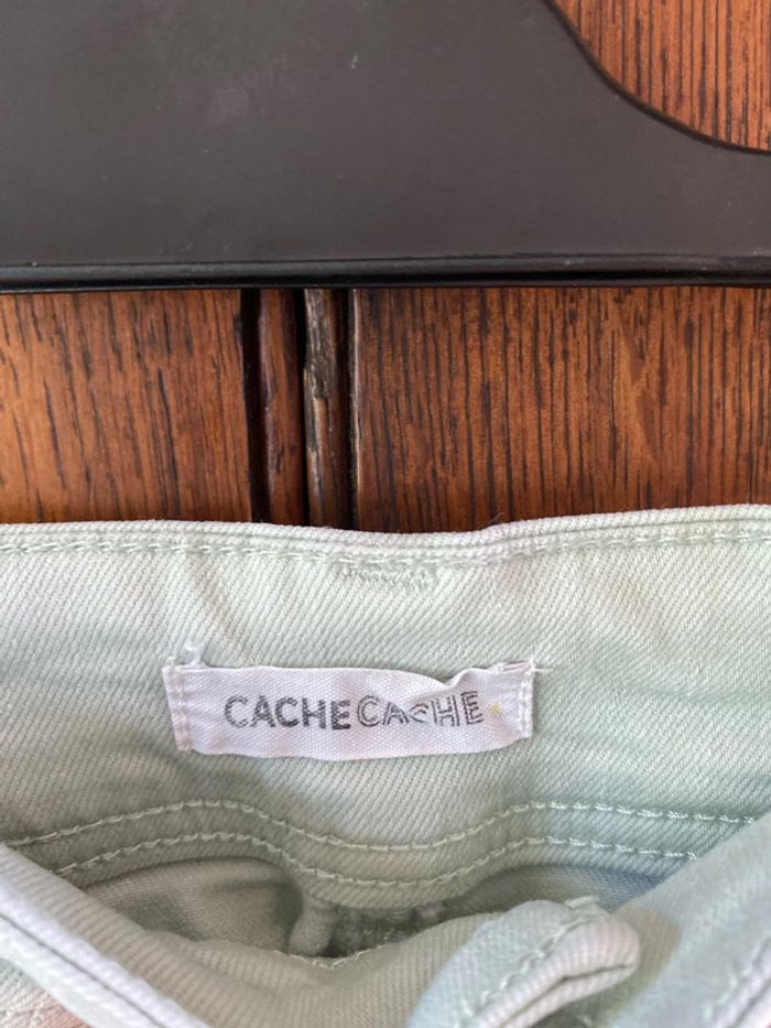 Jean large vert d’eau taille haute 34/14 ans - photo numéro 3