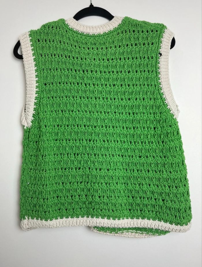 Gilet Zara vert à poches - photo numéro 3