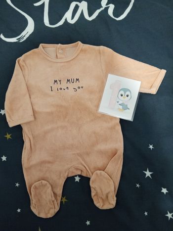 Pyjama "my mum I love you" _ 1 mois