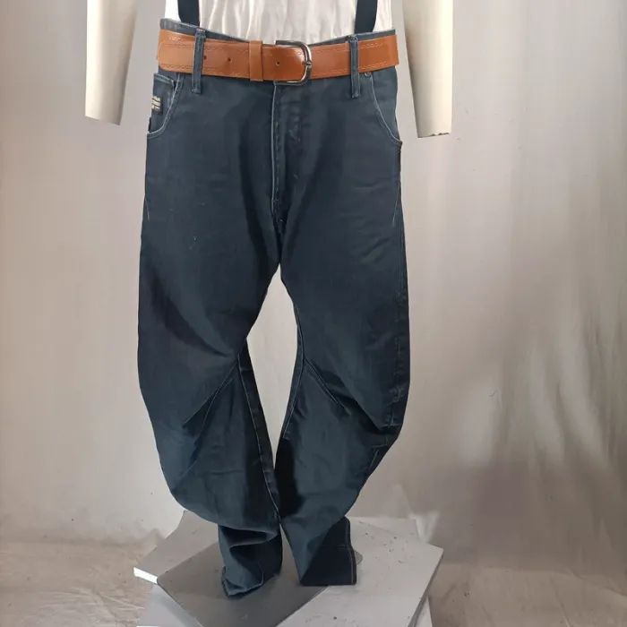 Jean bretelles G-Star RAW 3301 Loose Fit bleu brut – Taille 32 A1195 - photo numéro 9