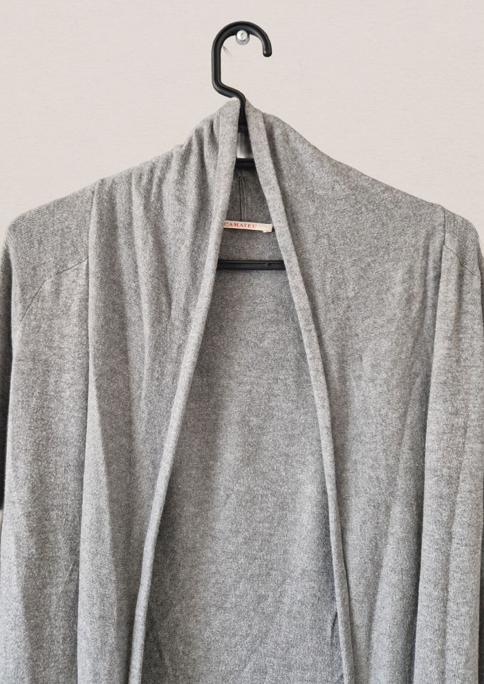 🩶 Cardigan long gris Camaïeu – Taille M (T2) - photo numéro 5
