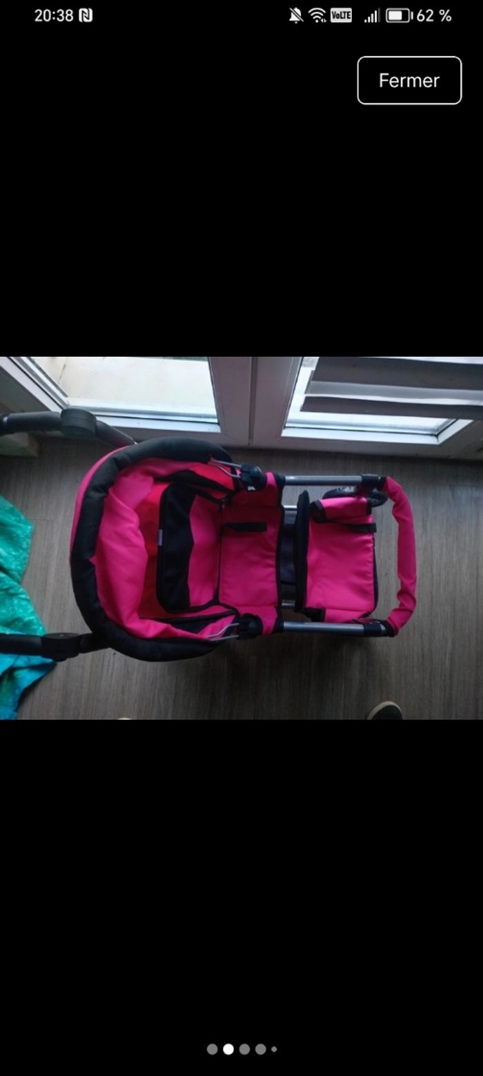 Poussette double pour poupées