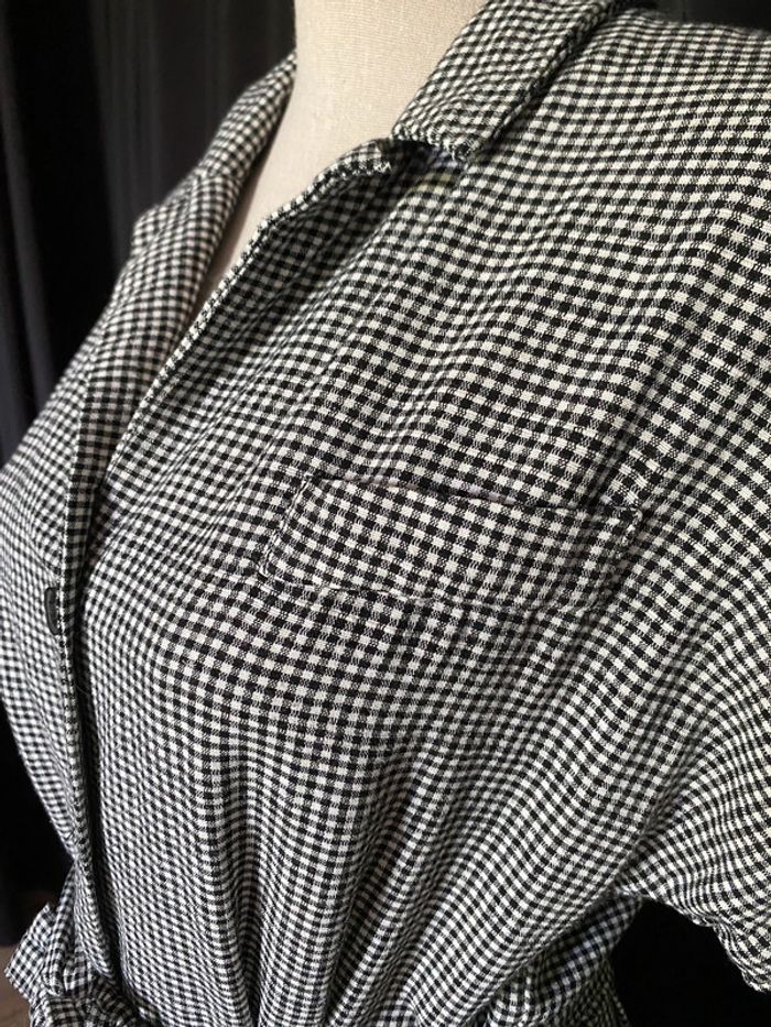 Robe midi Mango carreaux noirs et blancs - photo numéro 3