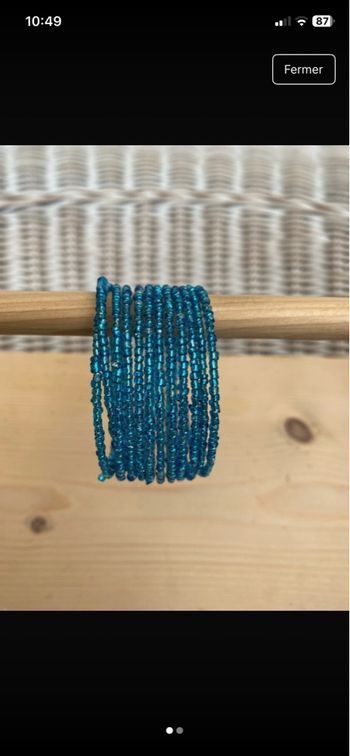 Bracelet spirale bleu 