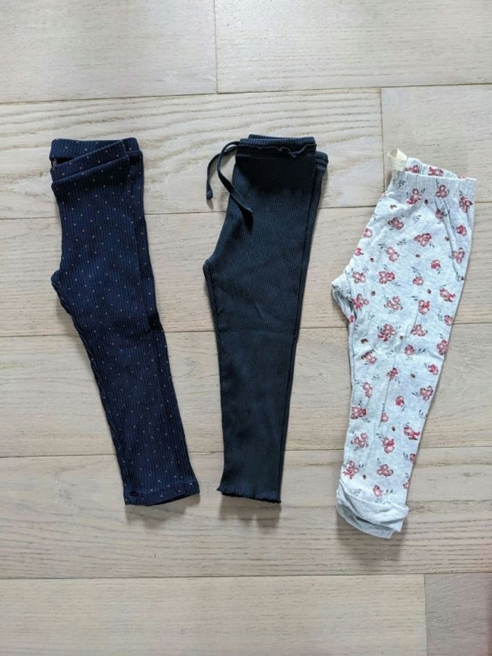 Lot de 2 pantalons leggings fille 24 mois