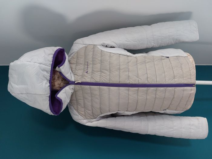 Doudoune Quechua beige & blanc taille M