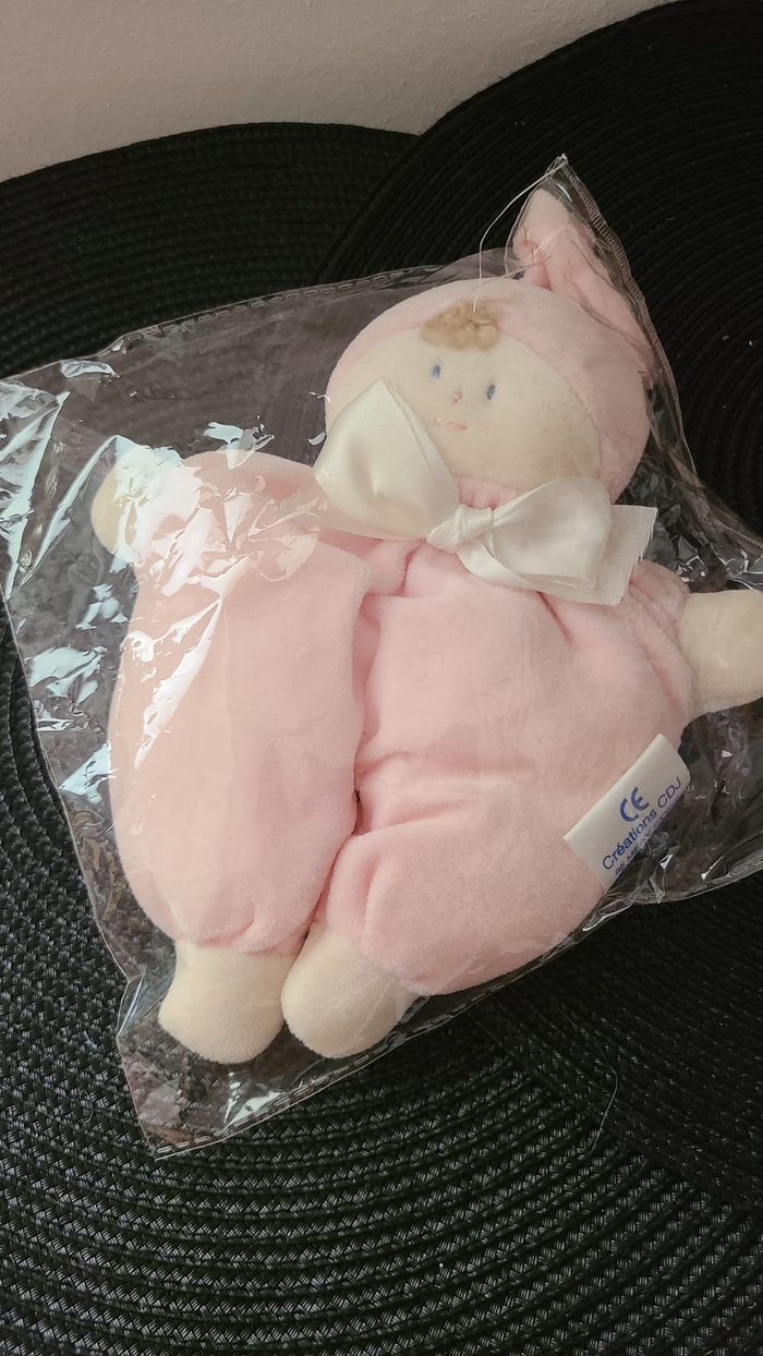 DOUDOU PELUCHE POUPEE LUTIN CDJ HISTOIRE D'OURS ROSE