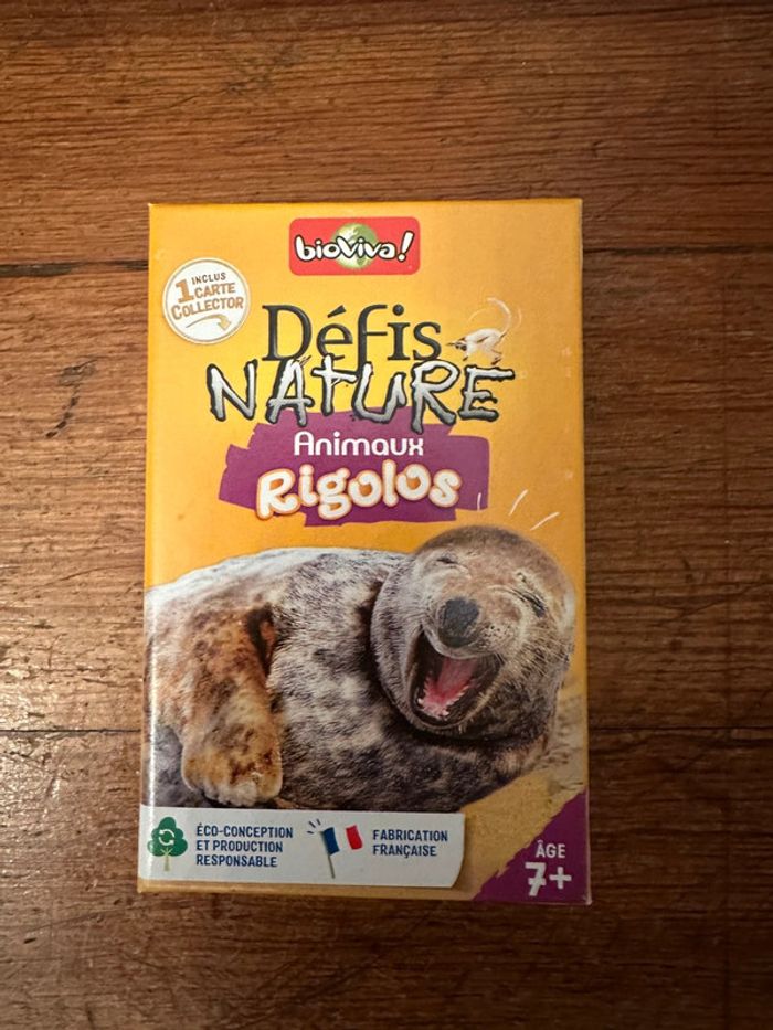 NEUF Bioviva jeu de cartes société Défis nature animaux rigolos fabriqué en France Made in