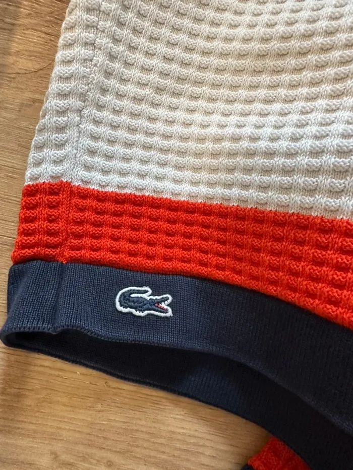 Pull Lacoste blanc taille 40 - photo numéro 4