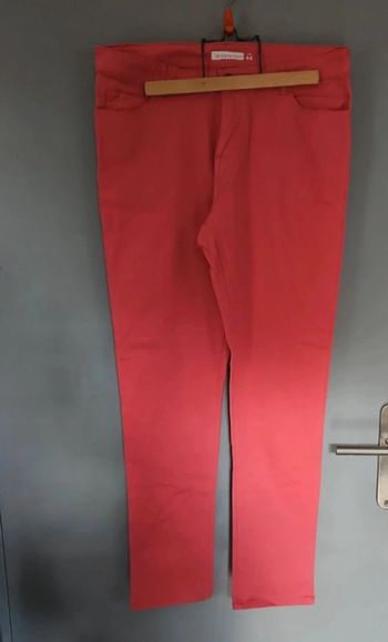 Jeans droit In Extenso rose taille 44- taille haute
