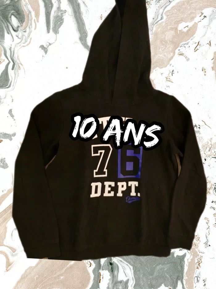 Pull garçon épais à capuche 10 ans