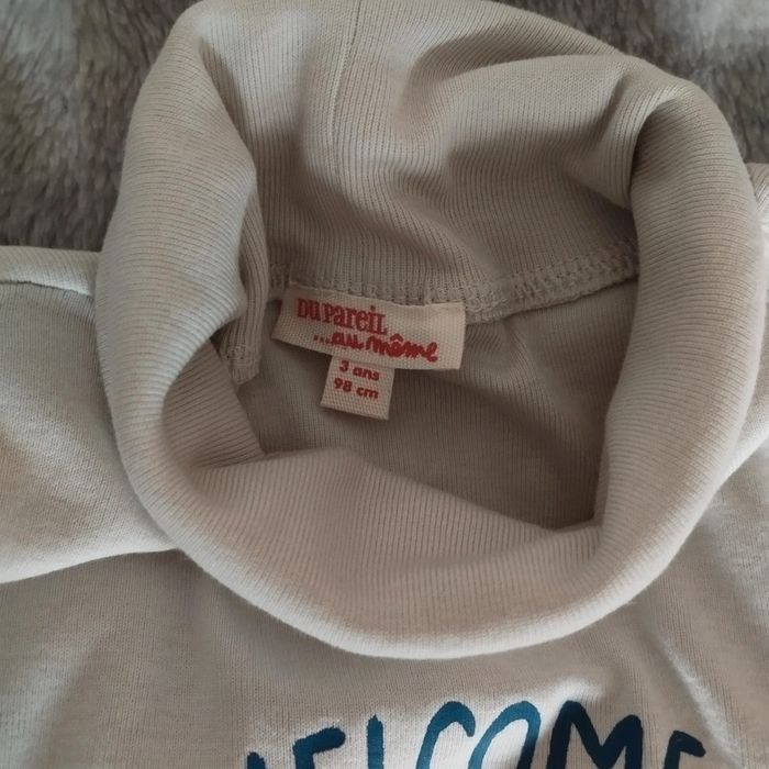 T-shirt col roulé 3 ans dpam - photo numéro 2