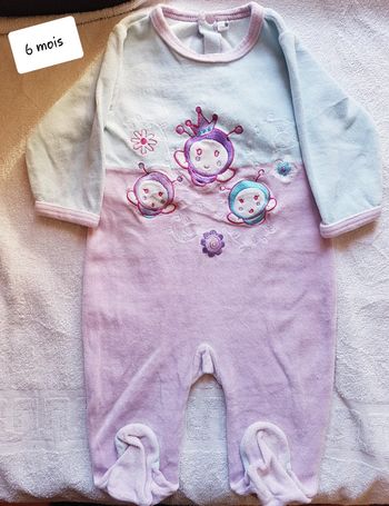 Pyjama velour 6 mois