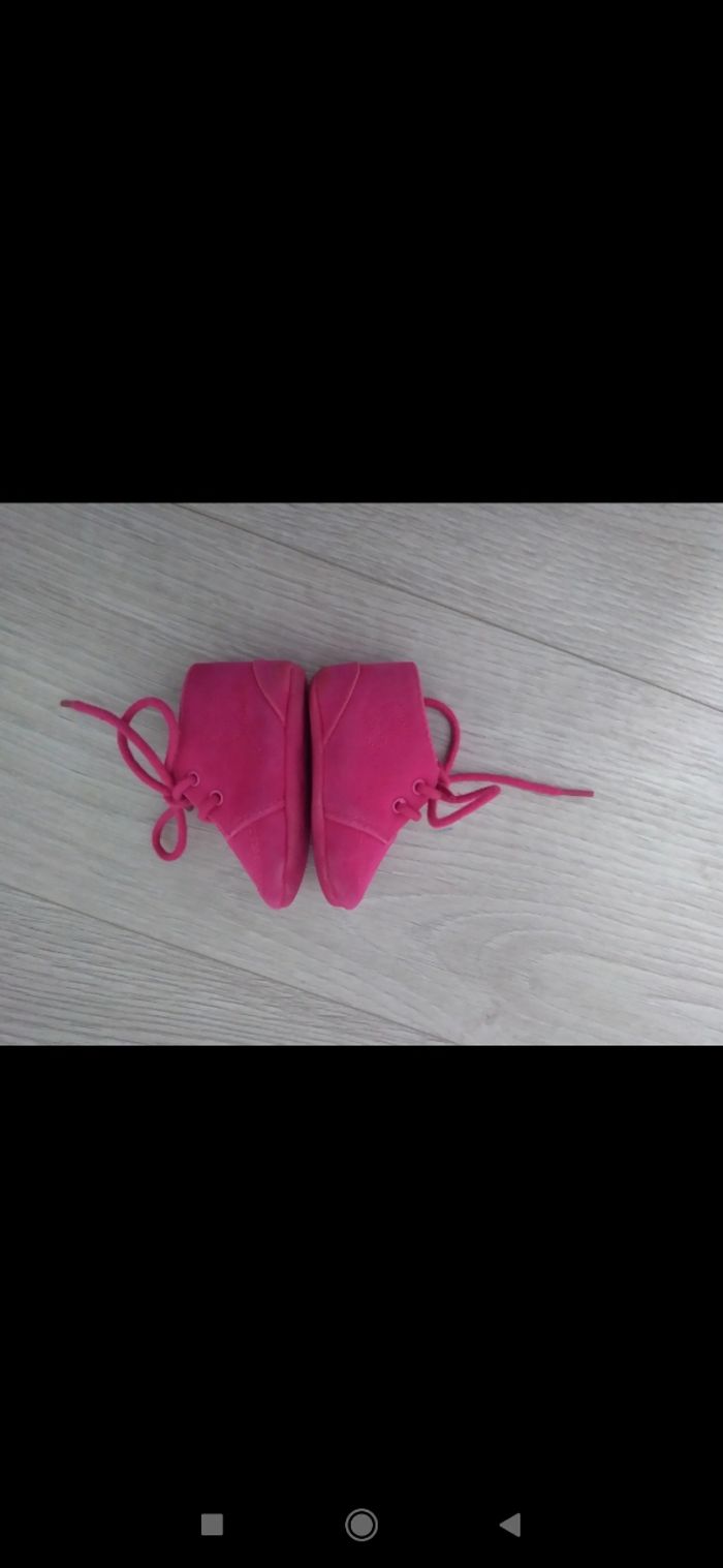 Chaussures roses à lacets bébé Obaïbi 1/6mois - photo numéro 4