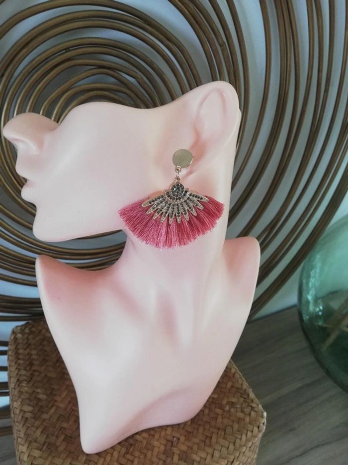 Boucles d'oreilles roses Promod