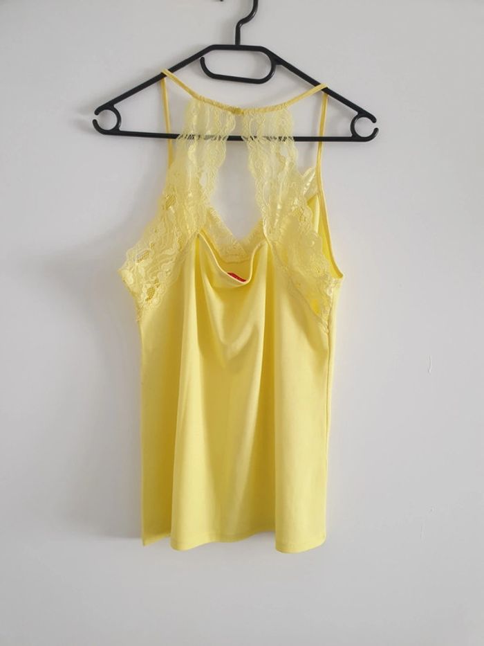 Débardeur dentelle jaune Camaieu - photo numéro 4