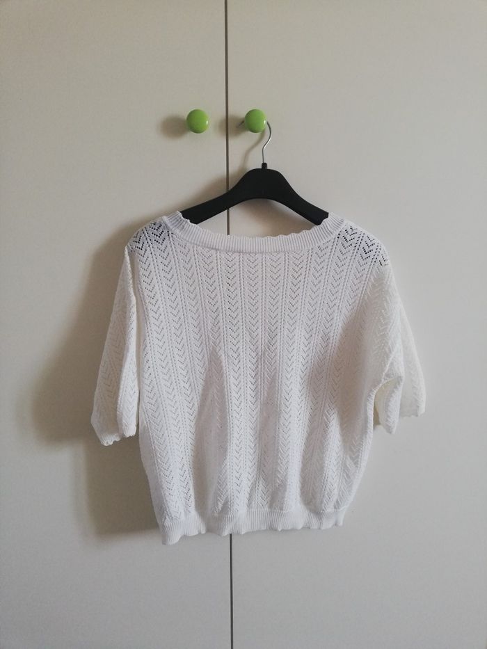 Gilet femme court, écru, Naf-Naf, taille M, NEUF - photo numéro 3