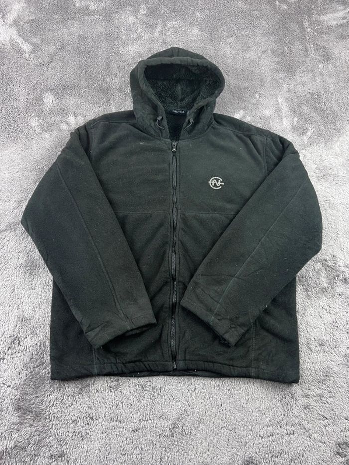 Veste polaire Nautica avec logo brodé noire taille M – Homme casual