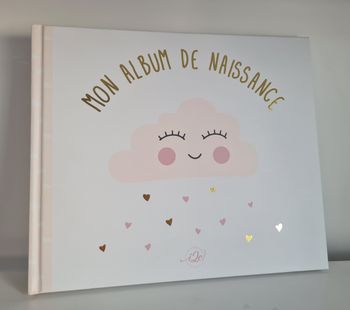 Magnifique Album de naissance bébé – Neuf – Motif nuage